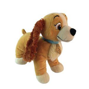 Disney Store Lady & the‎ Tramp Cocker Spaniel Dog Plush 12" Stuffed Animal Toy